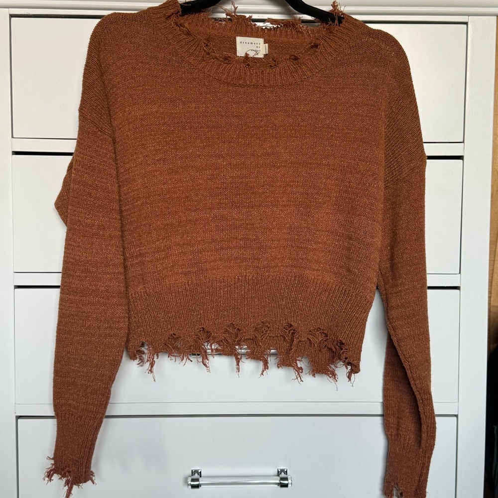 Distressed Brown Sweater!